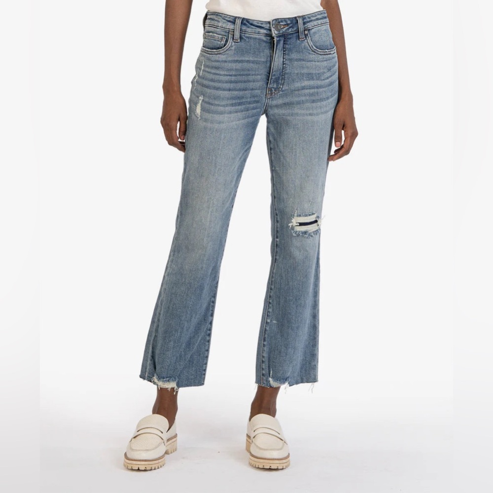 Kut From The Kloth Kelsey Fab Ab Ankle Flare High Rise Jean - Picture 1 of 12